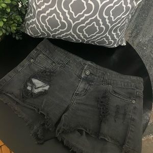Distressed Jean shorts